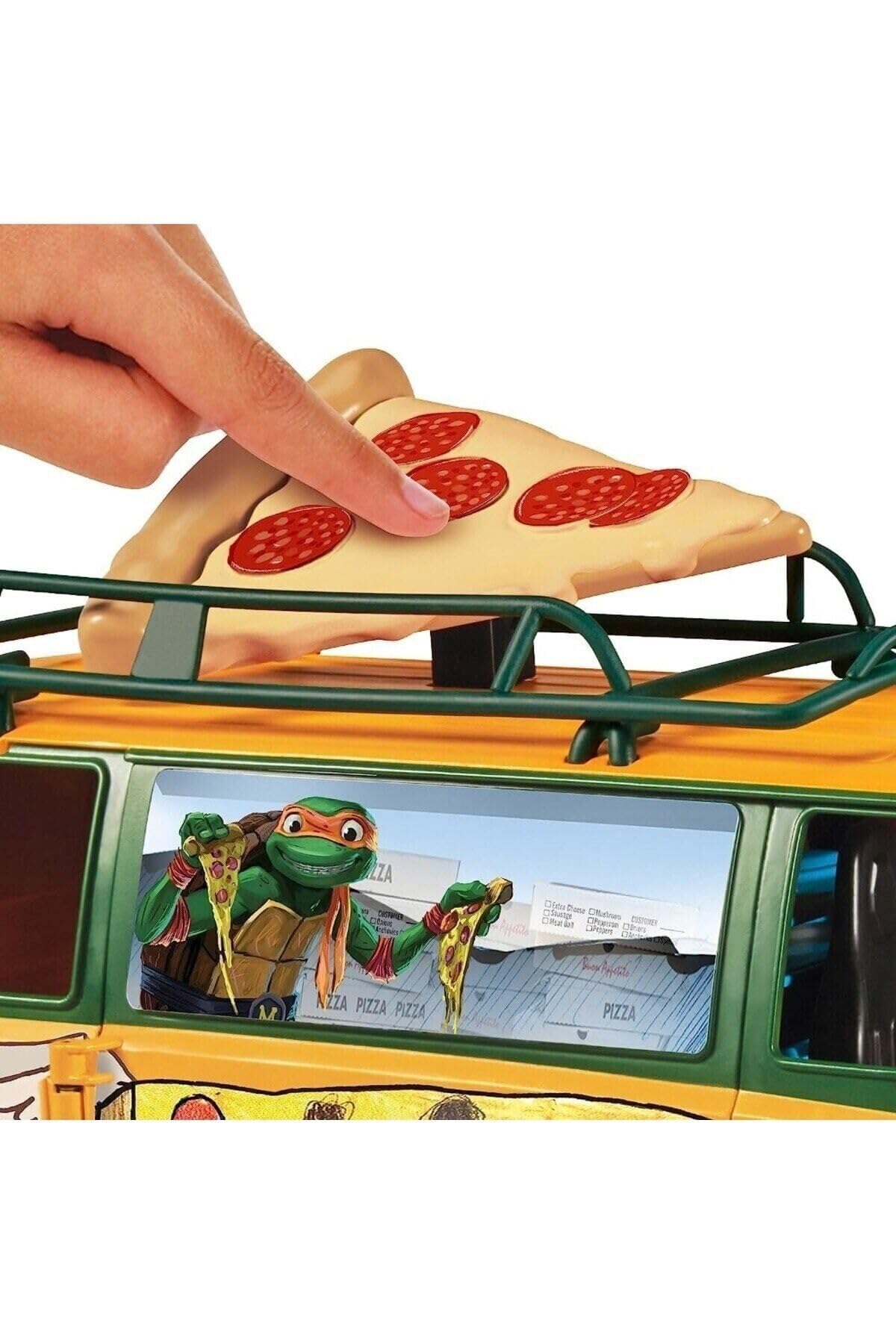 TMNT Mutant Mayhem Furgoneta Pizza Fire Delivery, 4-7 ani