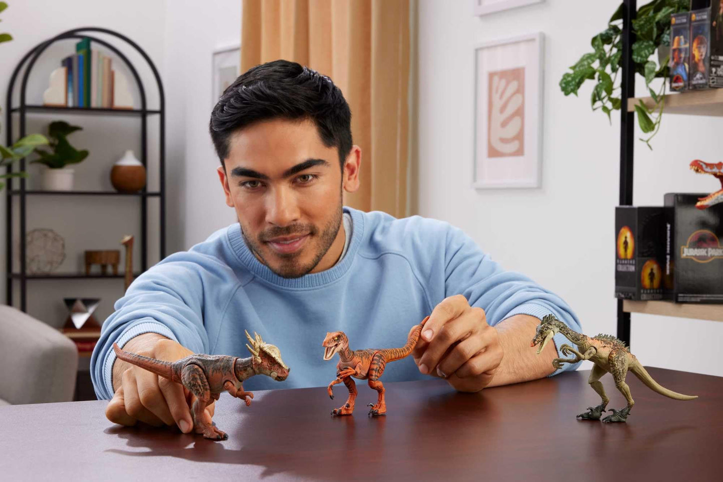 Mattel Jurassic World Hammond Collection Figurina de acțiune dinozaur Troodon 14 puncte de articulație 8+ ani (gri)