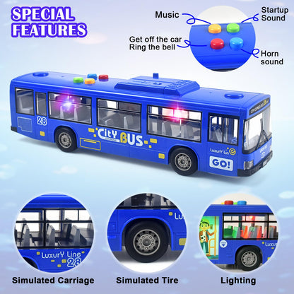 Cemirk Autobuz jucarie cu lumini si sunete