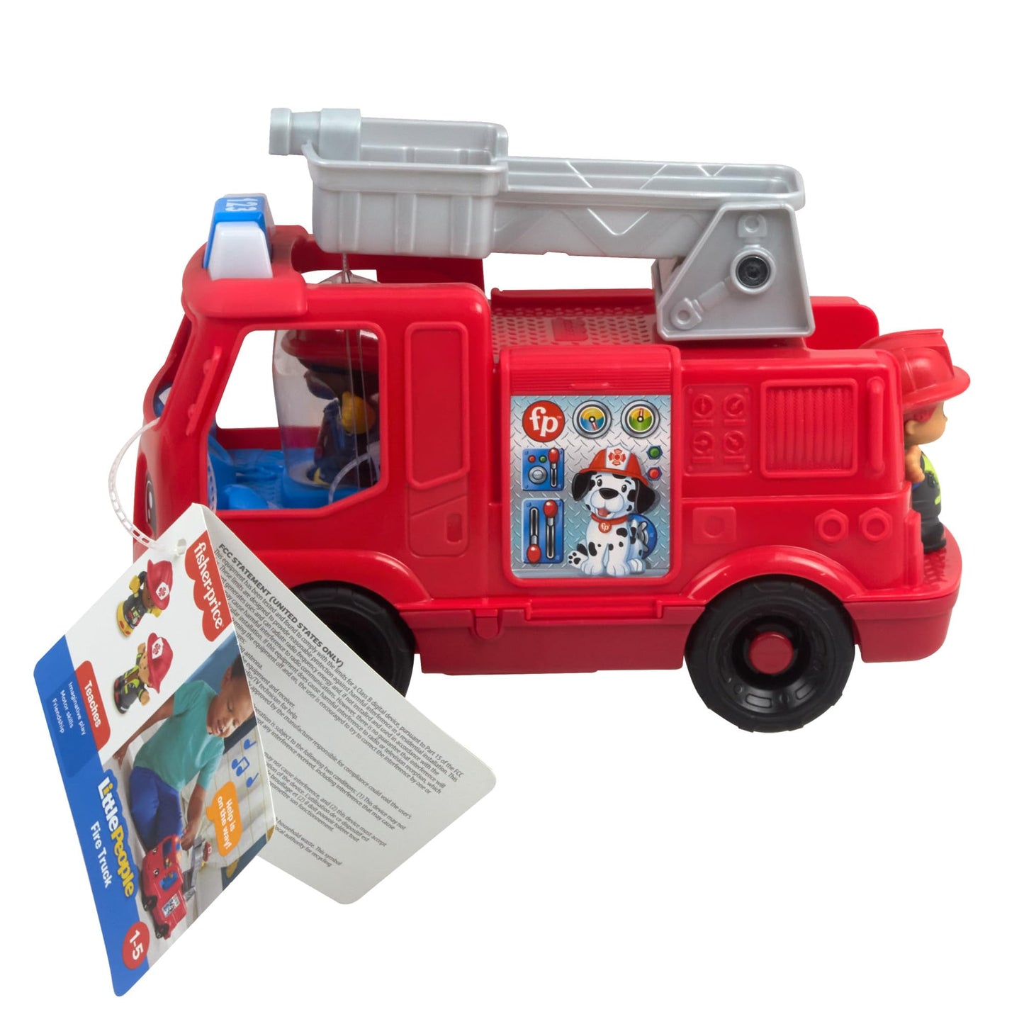Fisher-Price HYR88 Camion pompieri Little People, 1+ an
