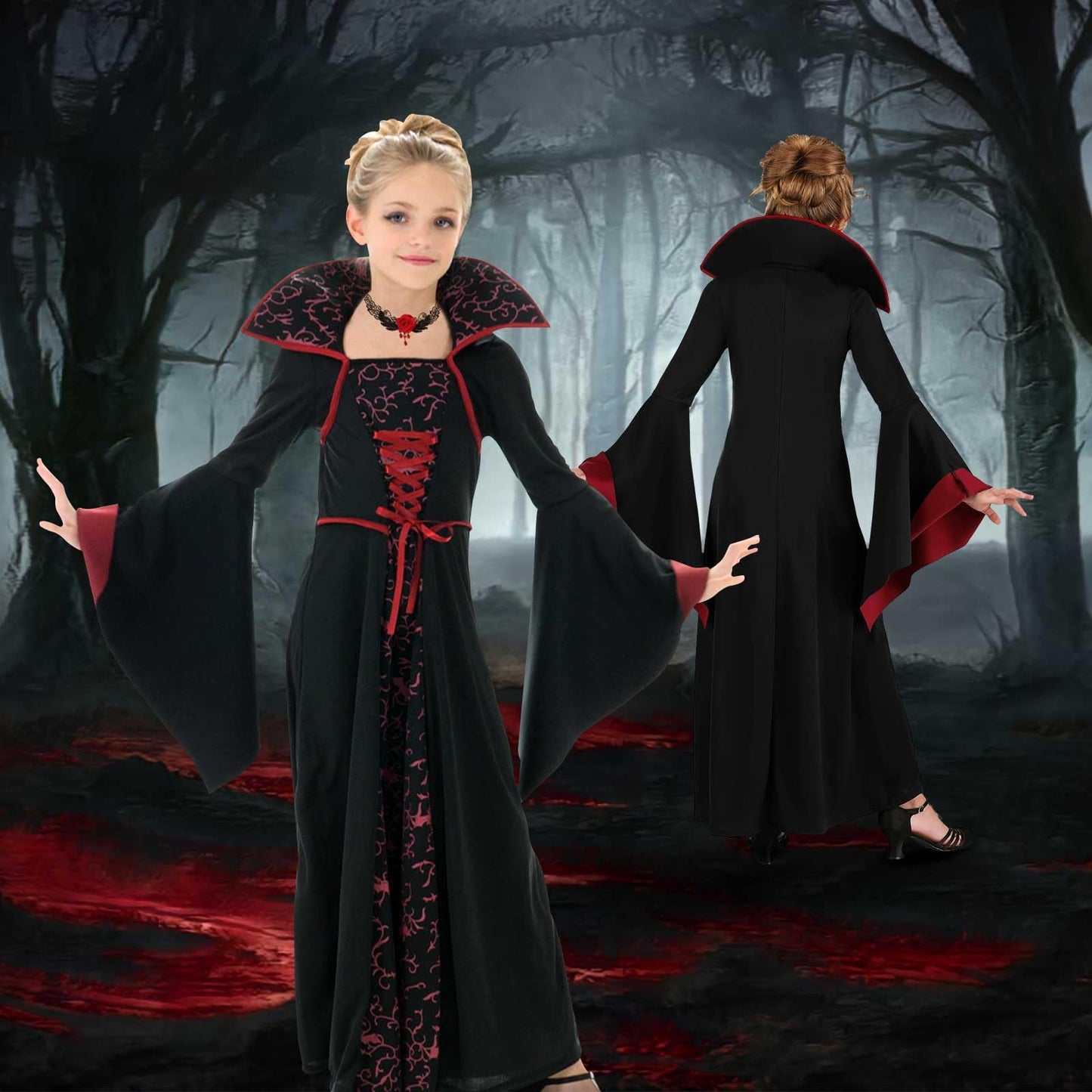 YADODO Costum Vampir Halloween pentru fete