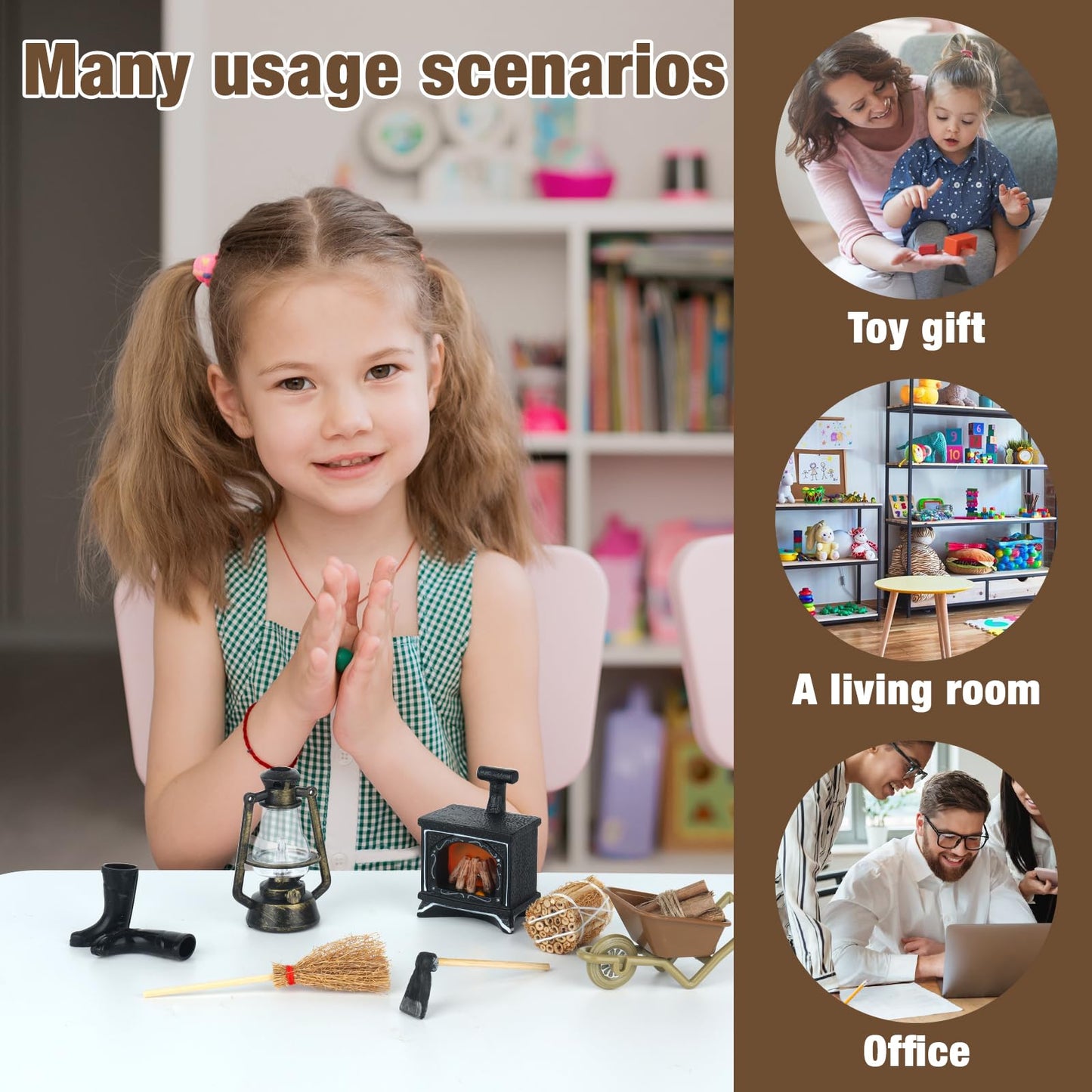 FENGQ Set Accesorii Miniaturi Casa Papusi, 1:12