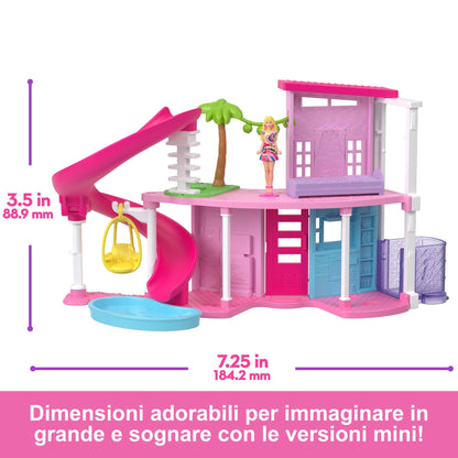 Set de joaca casuta si papusa Mini Barbie, BarbieLand HYF45