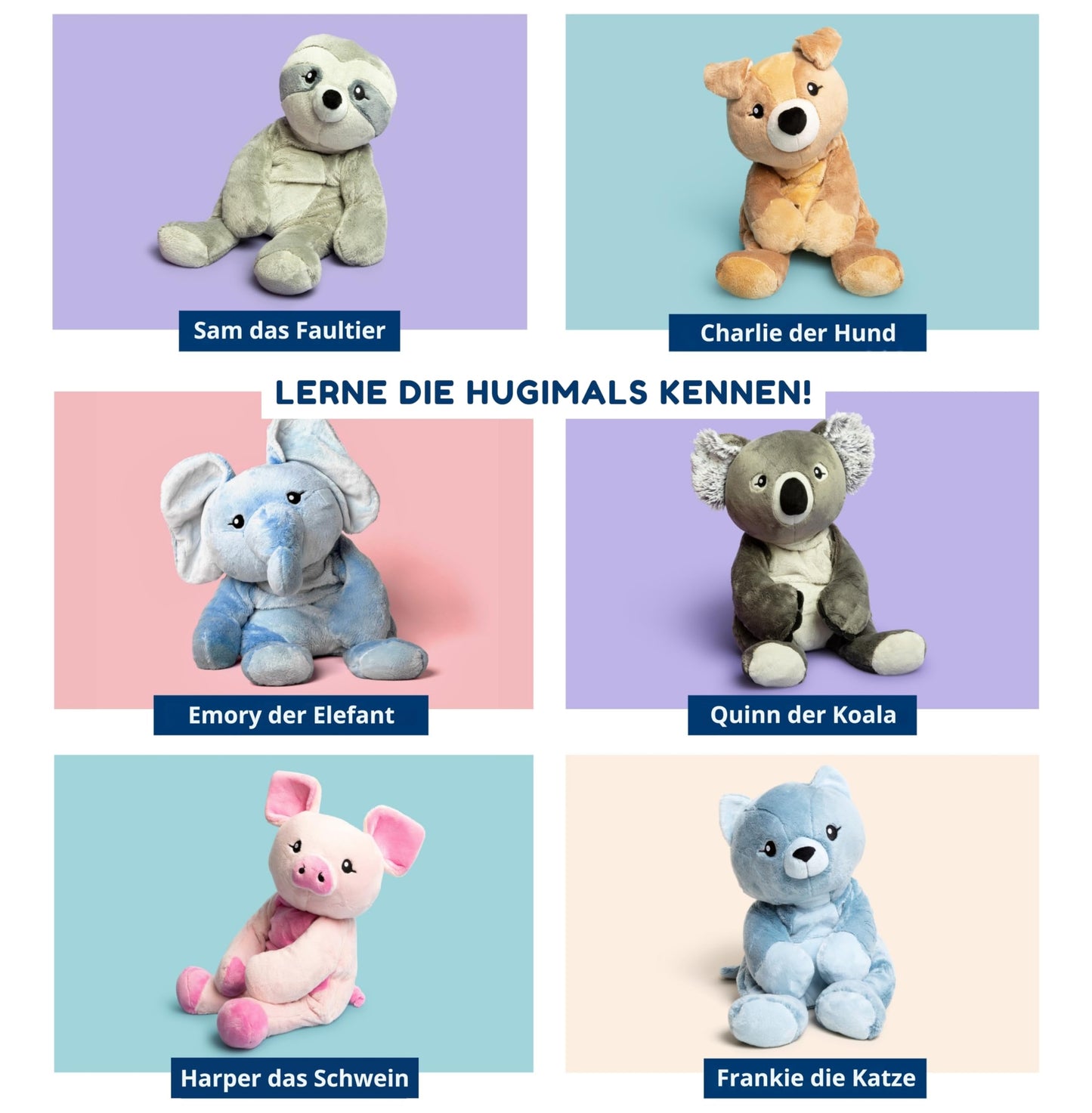 HUGIMALS HUG003PU Jucărie de pluș cu greutate 2kg cu presiune profundă pentru calmare pentru copii și adulți