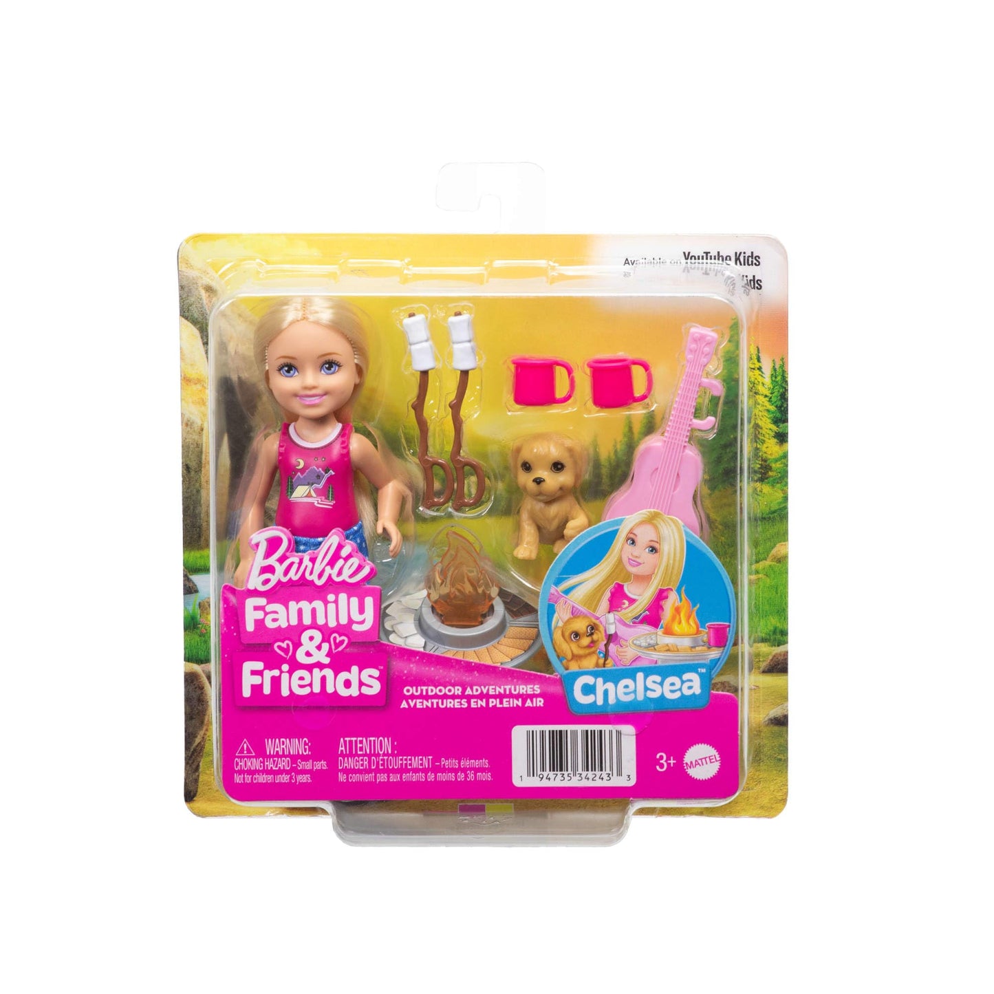 Barbie Chelsea Aventură în Natură Set de Joacă, 5+ accesorii