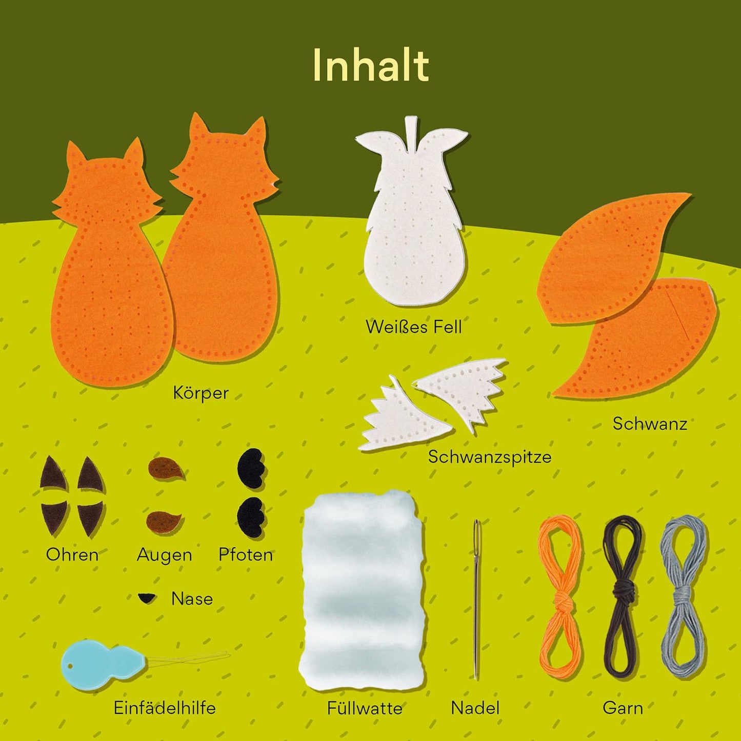 Kosmos 604677 Set de cusut cu Rabbat din Școala animalelor magice, kit creativ complet pentru copii de la 8 ani