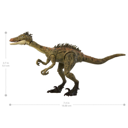 Mattel Jurassic World Hammond Collection Figurina de acțiune dinozaur Troodon 14 puncte de articulație 8+ ani (gri)
