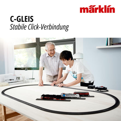 Märklin 24611 Șină de cale ferată cu schimbător manual stânga C-Gleis Spur H0 188,3 mm