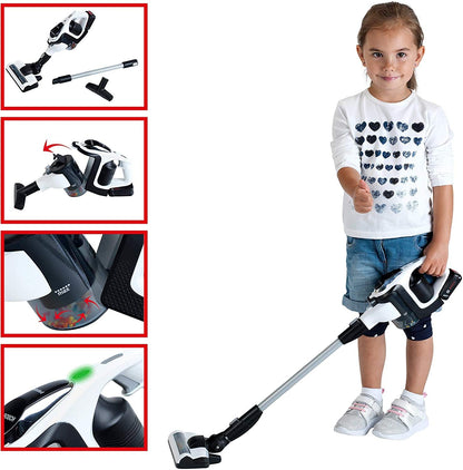 Aspirator Bosch Theo Klein 6812 | Aspirator cu funcție de aspirație și sunet | Duza de podea rotativă și detașabilă | Dimensiuni: 16cm x 16cm x 80cm | Jucărie pentru copii de la 3 ani
