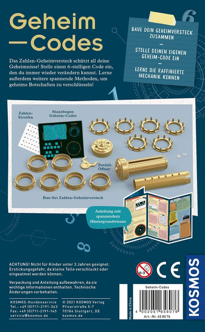 Kosmos 658076 Set de experimente cu coduri secrete 6 cifre pentru copii 8-11 ani (limba germană)