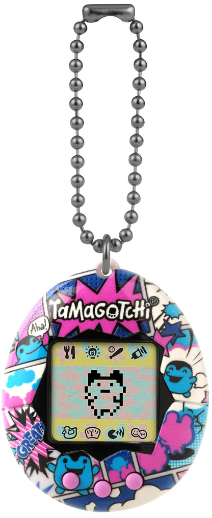 TAMAGOTCHI Bandai - Jucărie electronică originală Ginjirotchi, carte comică, multicolor, 42982, pentru copii de la 8 ani, revine cu animalul tău de companie preferat.