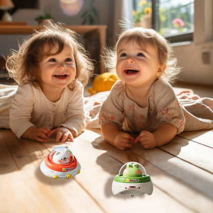 Jucăriie masinuta Adeerus pentru baietei si fetita de la 1 la 3 Ani, Set de 2 Mașini cu Împingere pentru Bebeluși, Jucării Spațiale pentru Copii de 6–9–12–18 Luni, Cadou pentru Prima Zi de Naștere.