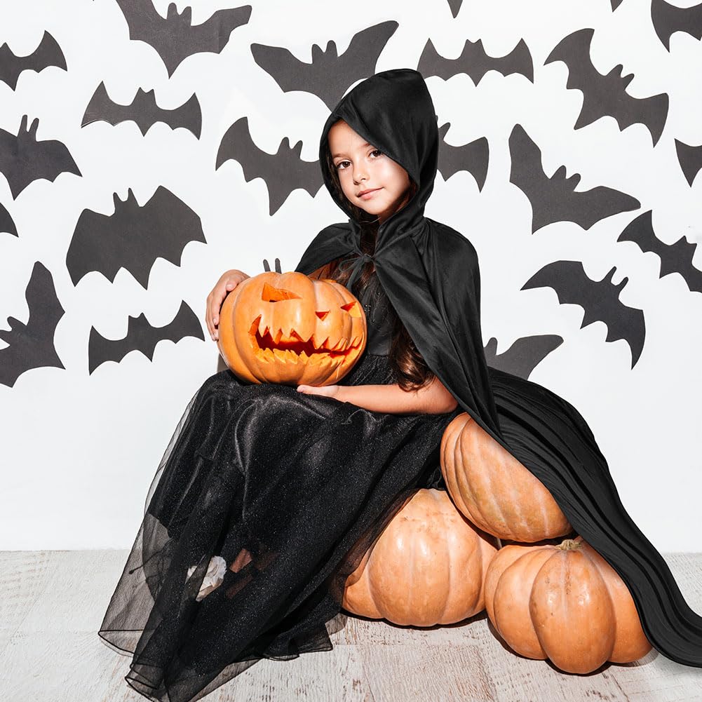 AOOWU Mantie Medievală cu Glugă Halloween, 170 cm