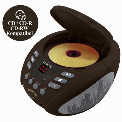 Lexibook RCD109HP Player CD portabil Harry Potter cu Bluetooth și efecte luminoase multicolore pentru copii