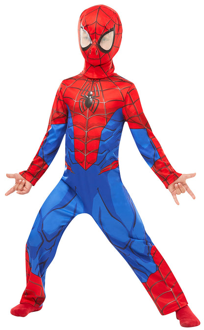 Costum Clasic Spiderman Marvel pentru Băieți, M (5-6 ani/116 cm) - Rubie's 640840M Halloween