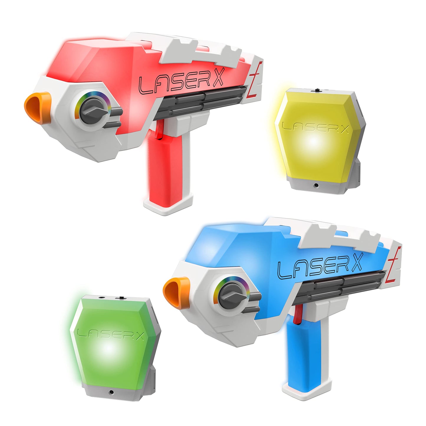 Set de blasteri pentru 2 persone - Laser Tag. 2 blasteri si 2 indicatori. Laser X Revolution