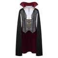 Spooktacular Creations Renaissance Costum Vampir Deluxe pentru Bărbați pentru Halloween și Joc de Rol (argintiu, M)