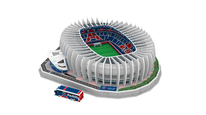 Puzzle Park der Prinzen 3D Megableu, cu lumini integrate, echipa de fotbal Paris Saint Germain, 111 piese numerotate, pentru asamblare individuală sau în familie, recomandat de la 7 ani, 678326, stadion PSG.