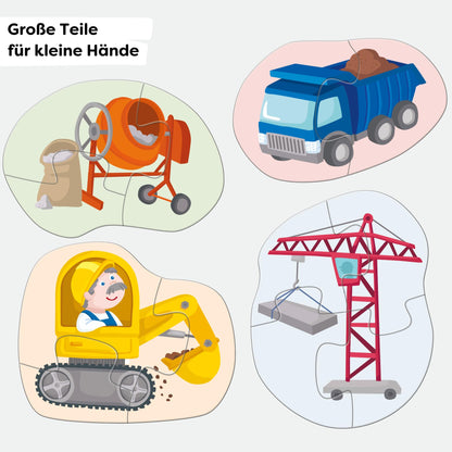 HABA 4 erste Puzzles Baustelle Set de puzzle 4 piese de la 2 ani