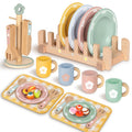 Charmofun Set ceai din lemn, 30 piese, 3+ ani