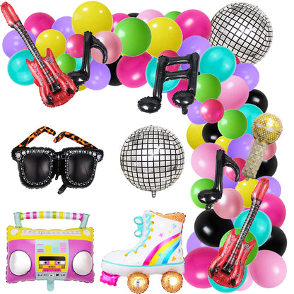 Finypa Set Decorațiuni Petrecere Retro Disco, 139 piese
