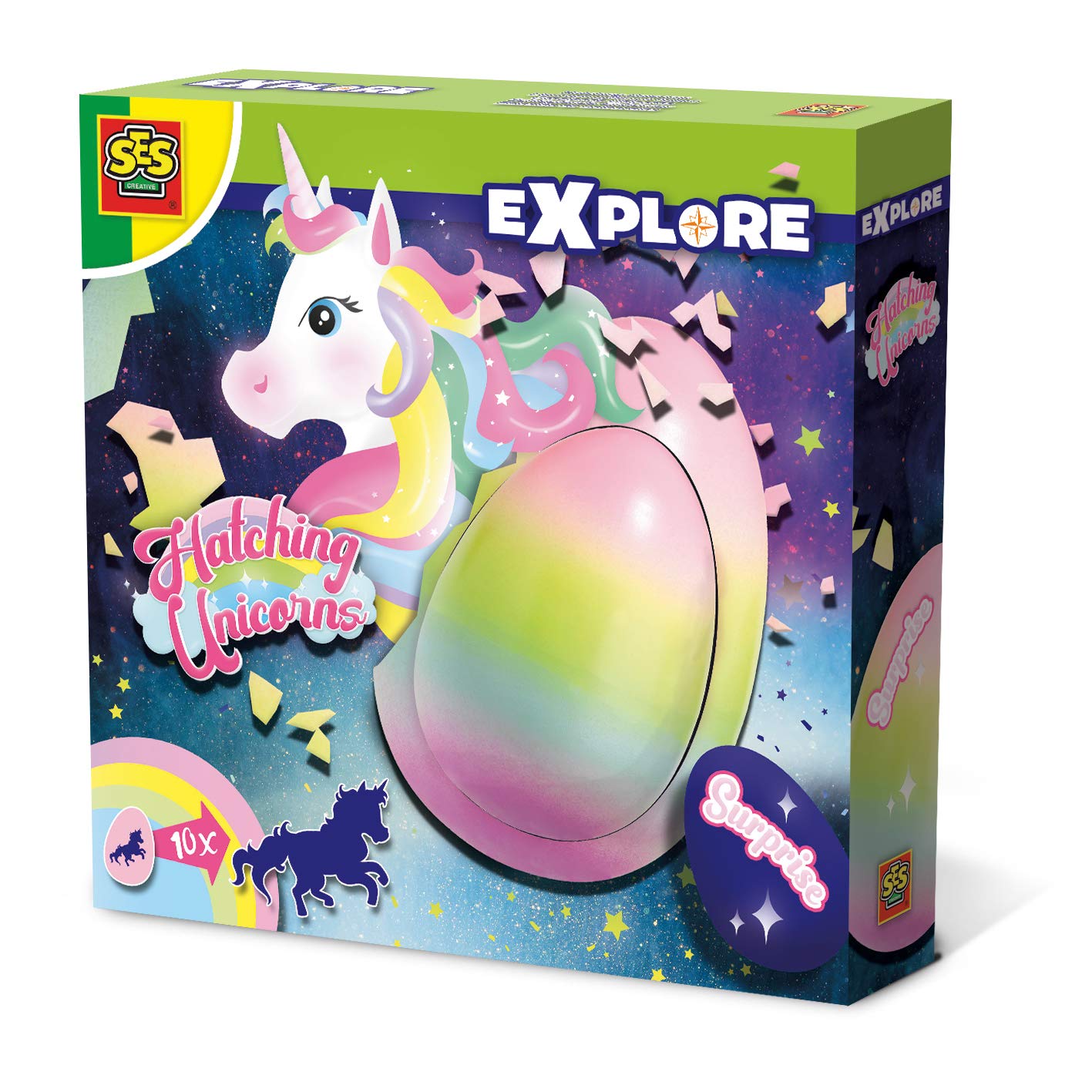 SES Creative Einhorn Ei Set de joacă cu unicorn care crește în apă din materiale sigure pentru fete de la 5 ani