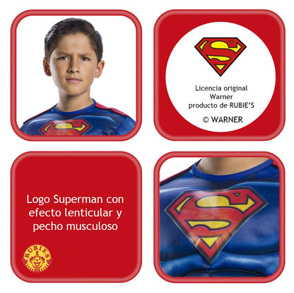 Rubies Costum Superman Black Line Deluxe, copii
