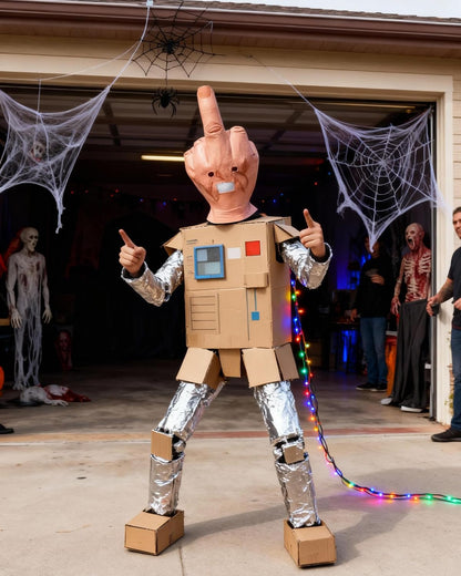 Shayulajiao Mască Halloween deget mijlociu, latex