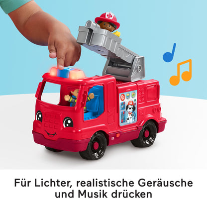 Fisher-Price HYR88 Camion pompieri Little People, 1+ an