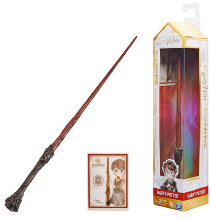 Wizarding World Harry Potter Baghetă Magică Autentică din Plastic cu Cartonaș de Vrăji 30,5 cm pentru Copii de la 6 Ani