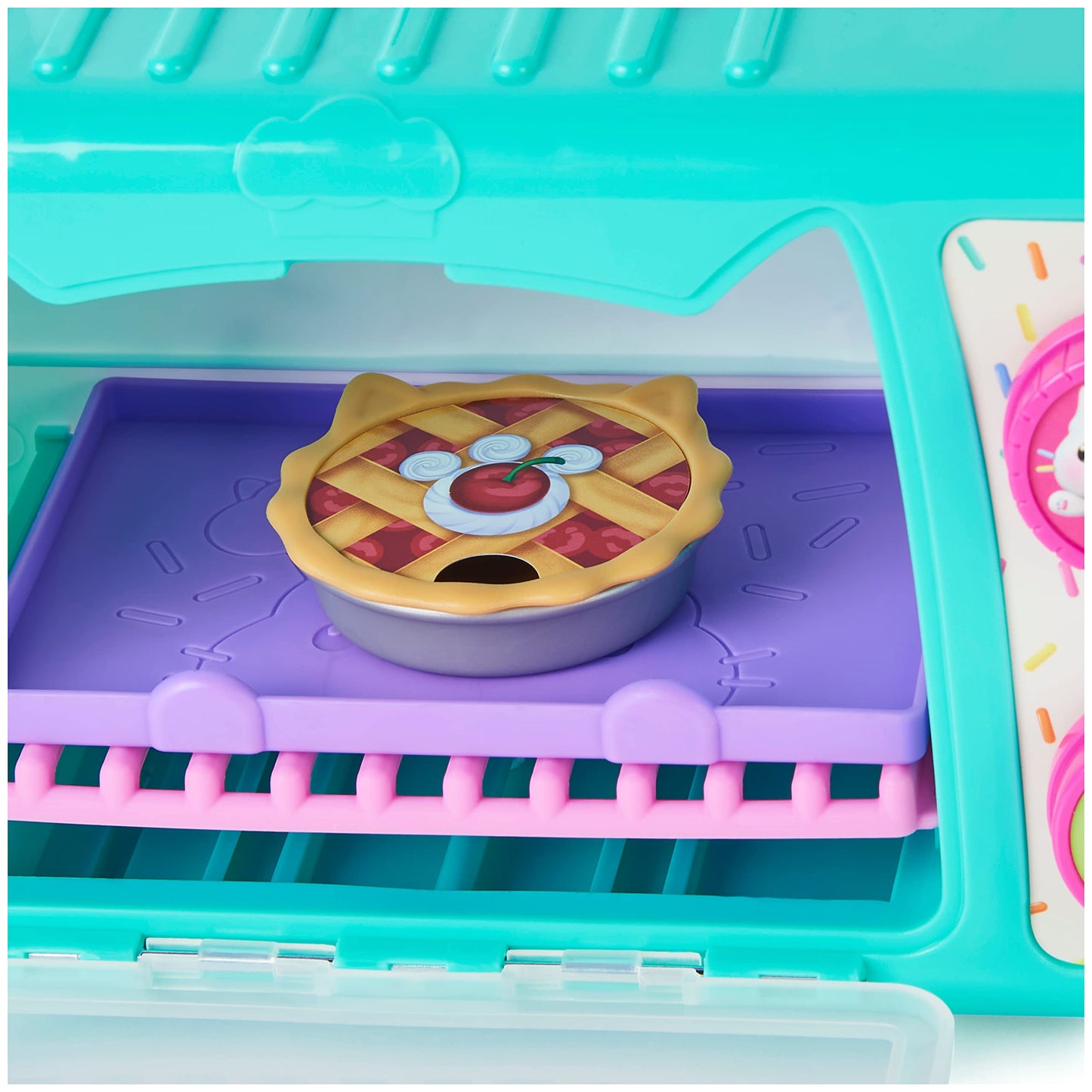 Gabby's Dollhouse, Cakey’s Ofen - Jucărie de rol cu efecte de lumină și sunet, accesorii pentru bucătării de jucărie și alimente, potrivită pentru copii de la 3 ani.