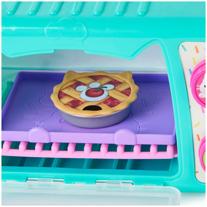 Gabby's Dollhouse, Cakey’s Ofen - Jucărie de rol cu efecte de lumină și sunet, accesorii pentru bucătării de jucărie și alimente, potrivită pentru copii de la 3 ani.