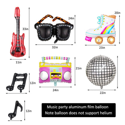 Finypa Set Decorațiuni Petrecere Retro Disco, 139 piese