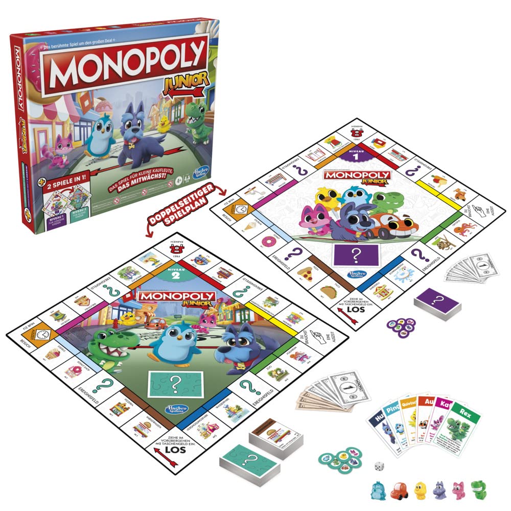 Monopoly Junior Joc de societate 2 in 1, 4+ ani