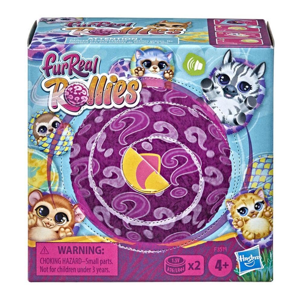 Jucărie din pluș furReal Rollies, animal surpriză cu sunete, accesoriu surpriză, 9 animale de colecție, recomandat de la 4 ani