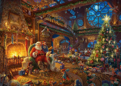 Puzzle 1000 piese Schmidt Spiele 59494 - Thomas Kinkade, Moș Crăciun și Ajutoarele Sale