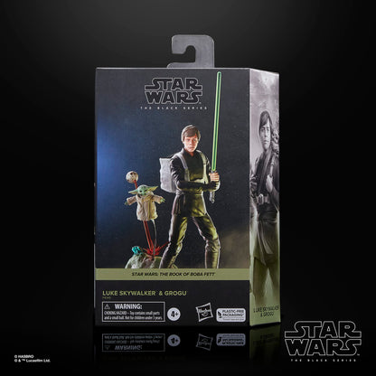 Star Wars The Black Series Figură de Acțiune Luke Skywalker & Grogu, 15 cm, din Star Wars: Cartea lui Boba Fett