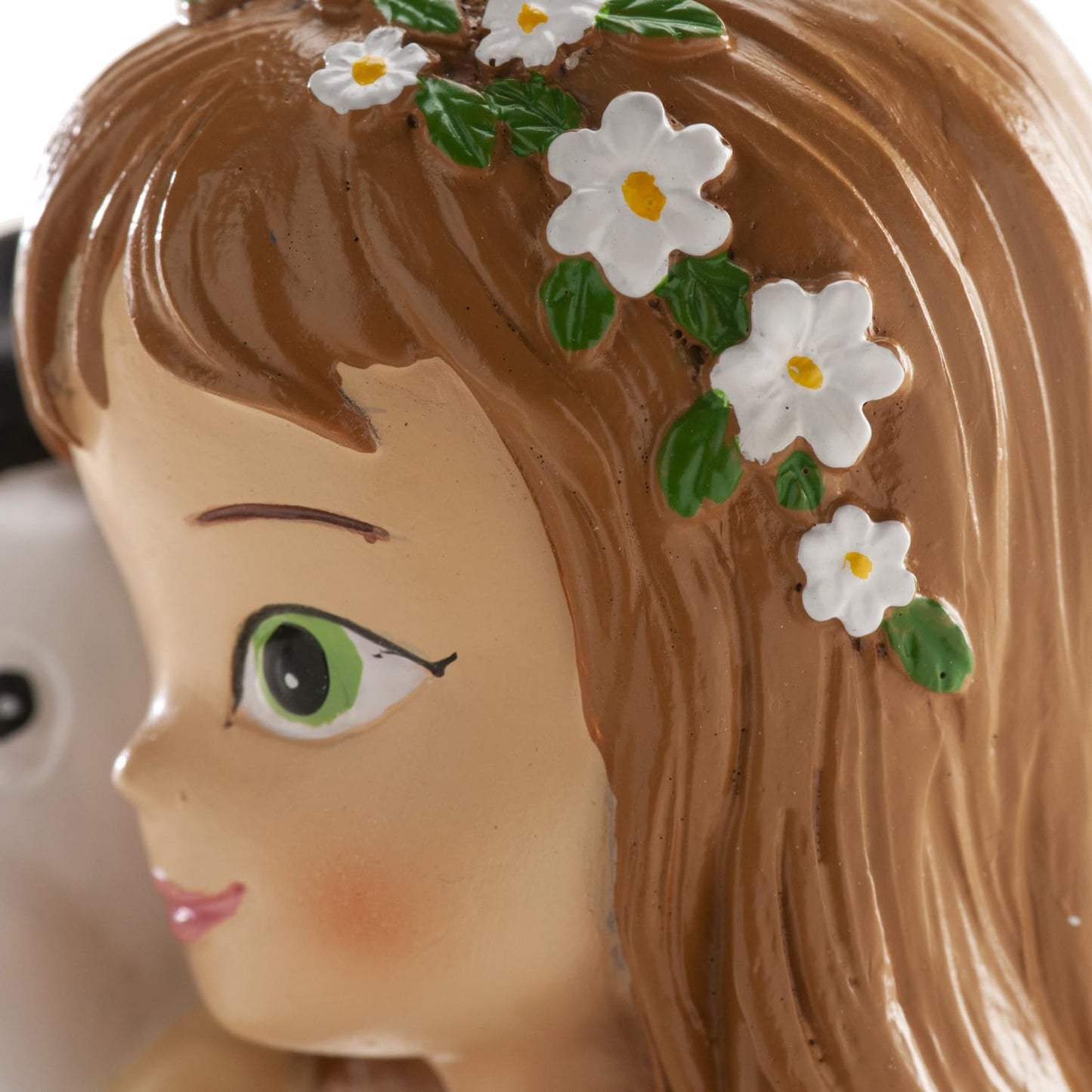 Dekora Figurină Prima Împărtășanie, fată cu câine, 11,5 cm