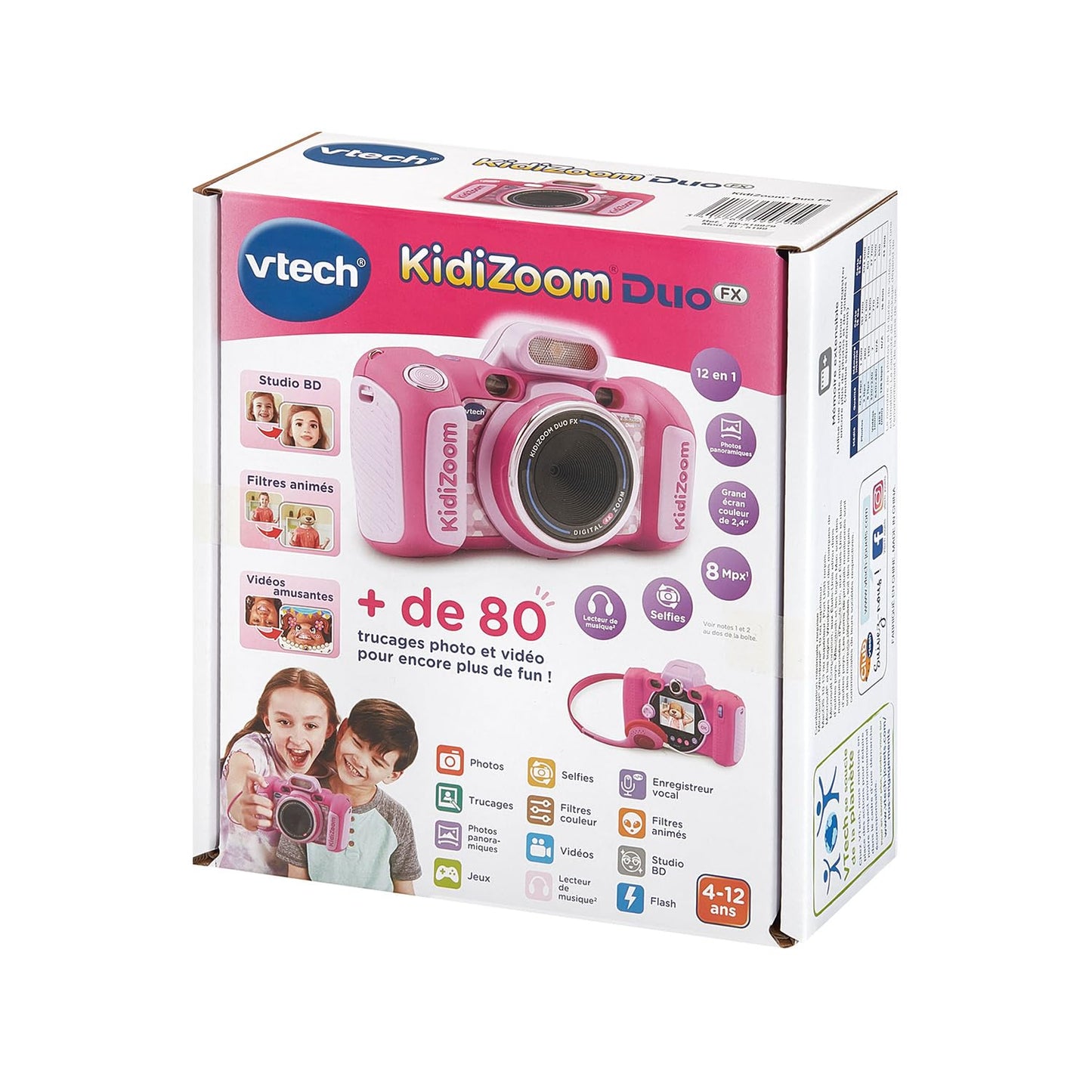 VTech 80-519979 Cameră digitală pentru copii 8 MP, de la 4 ani (roz)