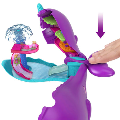 Polly Pocket Sparkle Cove Barcă Narval HKV71, 4+ ani