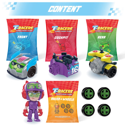 T-Racers Glow Race Set 8 masinute colectie, 3+ ani