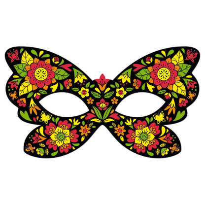 Janod - Set cu măști și markere neon - Les Ateliers du Calme - Set pentru activități creative pentru copii - Dezvoltarea abilităților motorii fine și a creativității - De la 7 ani, J07944
