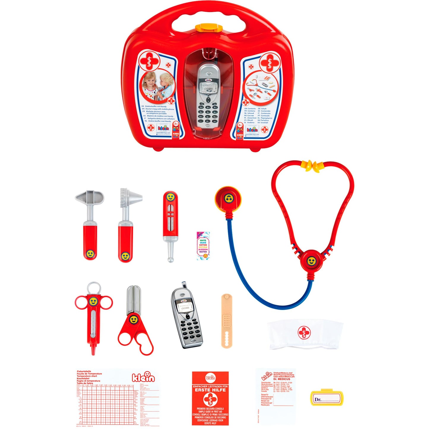 Theo Klein 4350 Set de joacă Doctor cu Telefon Jucărie și Accesorii Medicale pentru Copii de la 3 Ani
