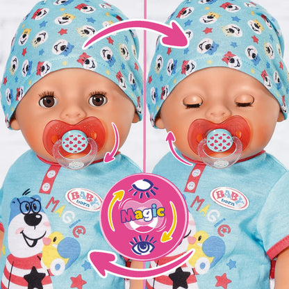 Baby Born Bebelus Magic Boy, păpușă cu 10 funcții pentru copii de la 3 ani, funcționează fără baterii, 43 cm înălțime, 827963 Zapf Creation