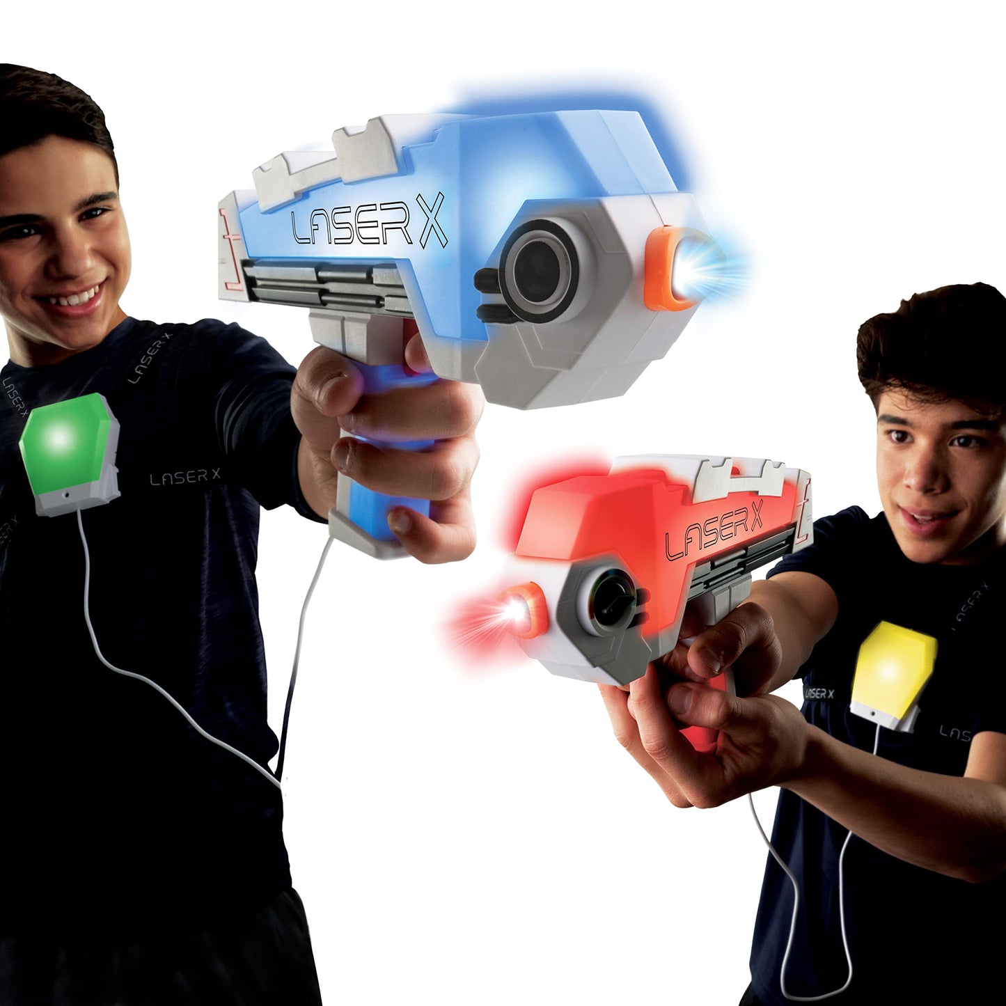 Set de blasteri pentru 2 persone - Laser Tag. 2 blasteri si 2 indicatori. Laser X Revolution