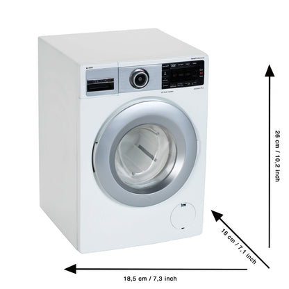 Mașină de spălat Theo Klein 9213 Bosch | 4 programe de spălare și sunete originale | Funcționează cu și fără apă | Jucărie pentru copii de la 3 ani