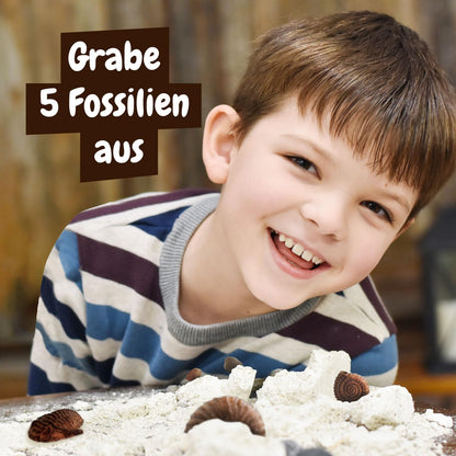 Science4you Fossilien Set de fosile pentru copii Palentologie cu 5 fosile incredibile de la 6 ani