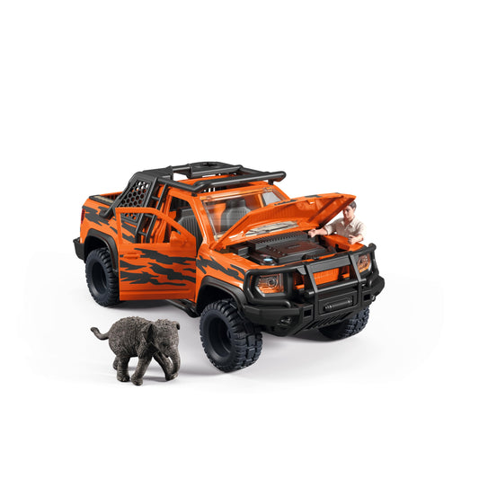 Schleich WILD Life Set de joacă cu vehicul de aventură în junglă 37 piese 3+ ani