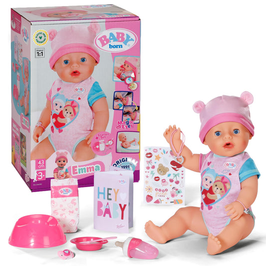 BABY Born Emma Papusa 43 cm, 10 functii, 3+ ani