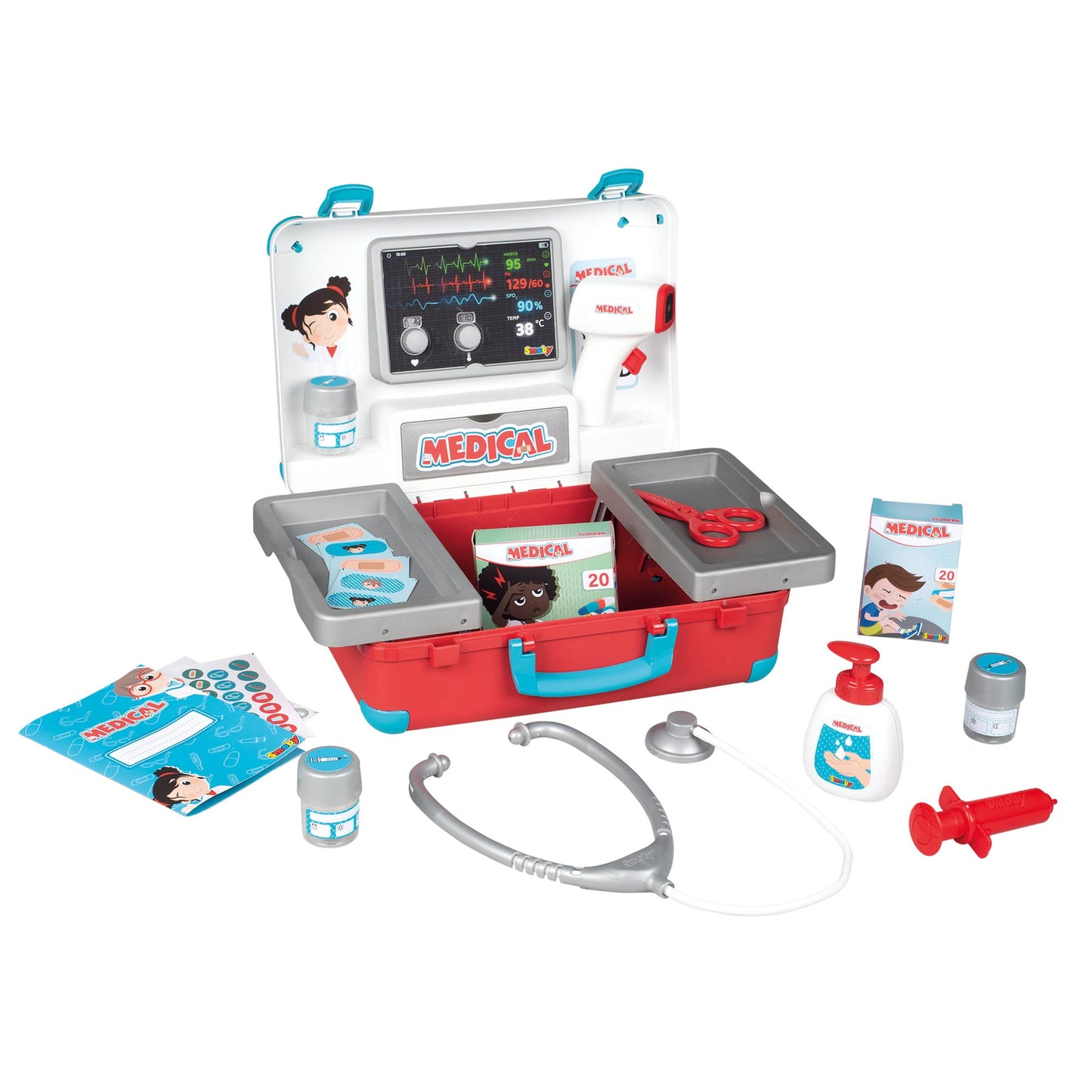 Smoby Geantă Doctor mare cu accesorii, 3+ ani